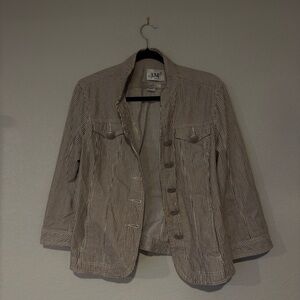 Live a Little Brown Striped Jacket